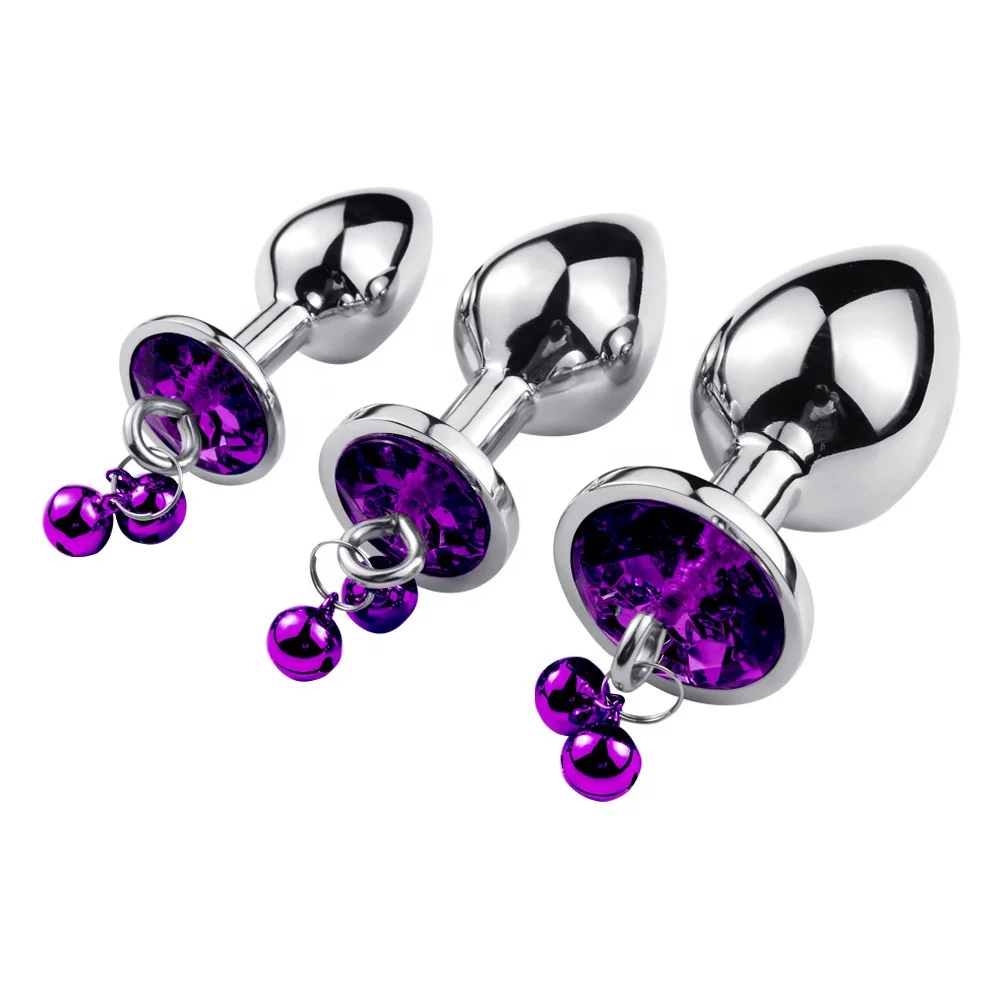 Factory Direct Adult Metal Stainless Steel Adult Butt Plug Metal Heart  Shape Bell Anal Plug