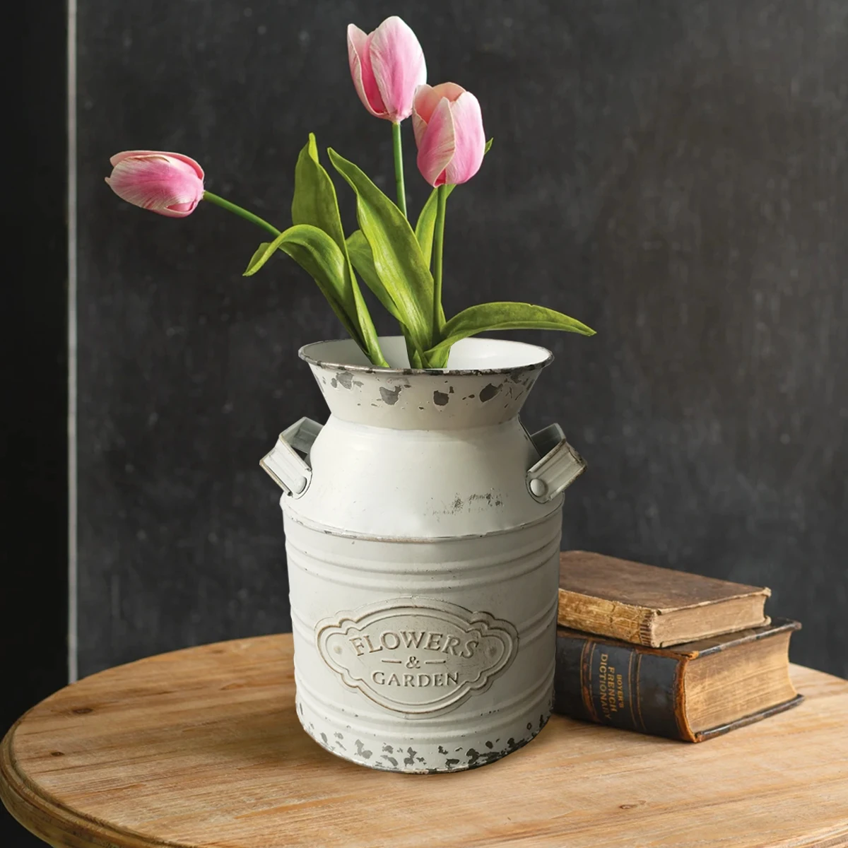 Farmhouse Garden Decor Round Bucket Metal Planter Outdoor And Indoor Iron Planter Flower Pots Flower Vase - Buy Metal Flower Vaseiron Planter Flower Potsmetal Planter Product On Alibabacom
