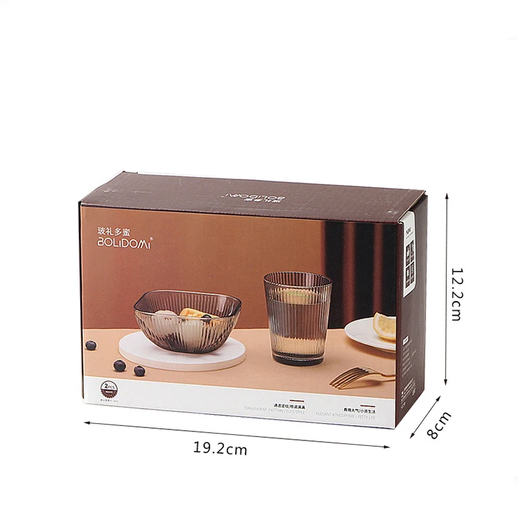 Wholesale 2023 High Quality Cheapest glassware Set 1pcs Dessert Salad Bowl Water Cup Cooking