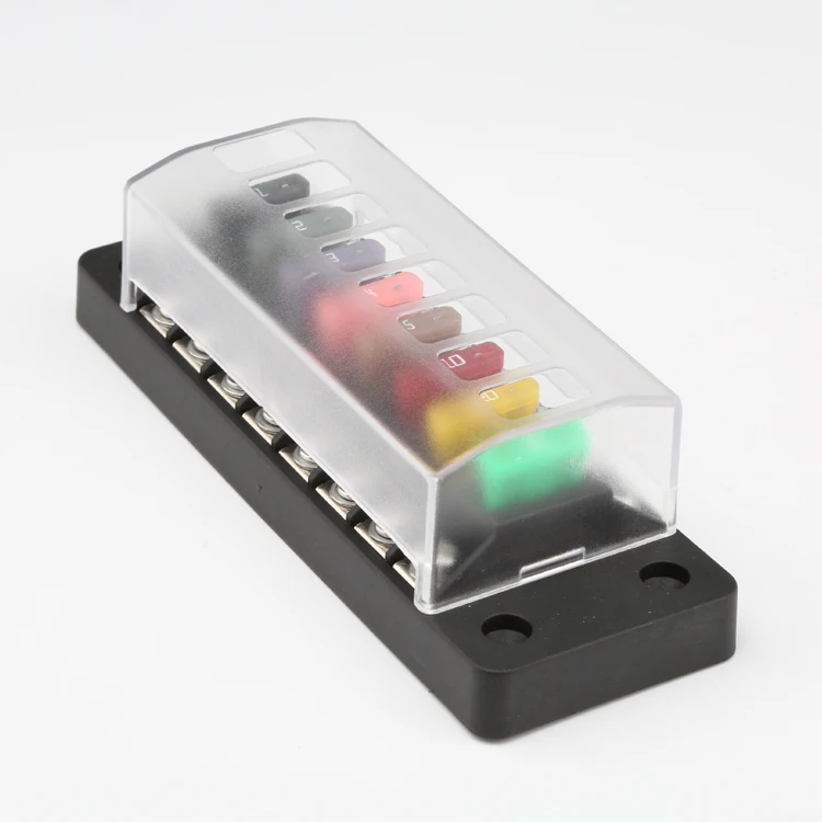 Computer Box Fuse 8 Way Circuit Fuse Box for Cars - ATO ATC Blade Fuses Holder Block, 30A ...