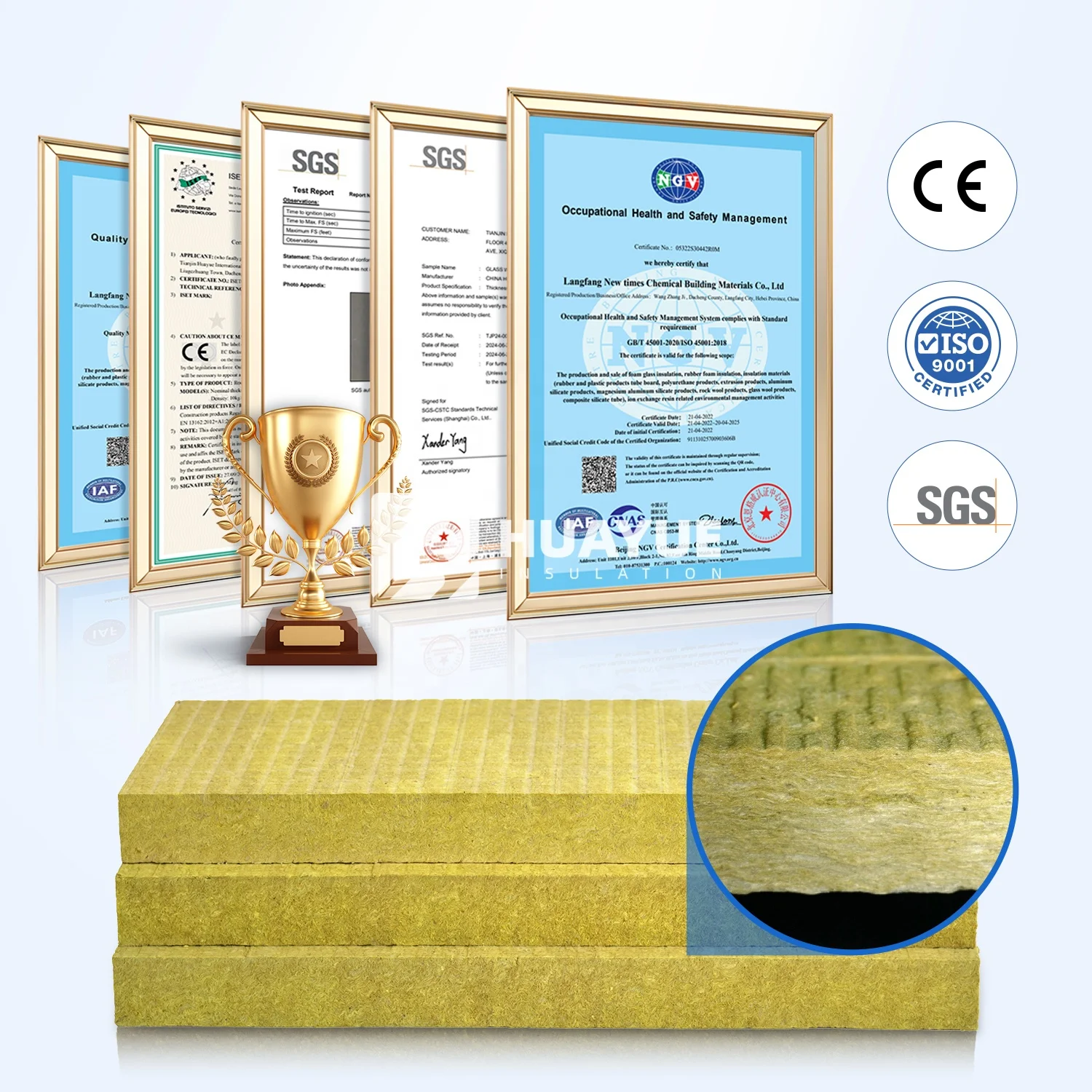Modern Roofing Insulation Material Waterproof Board 150mm Basalt Rock Wool Sound Absorbing Thermal Insulation