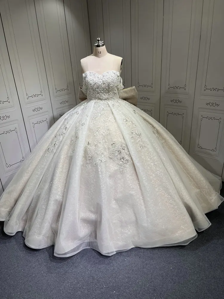 beige quince dress Off-Shoulder Ball Gown Quinceanera Dress main image 1