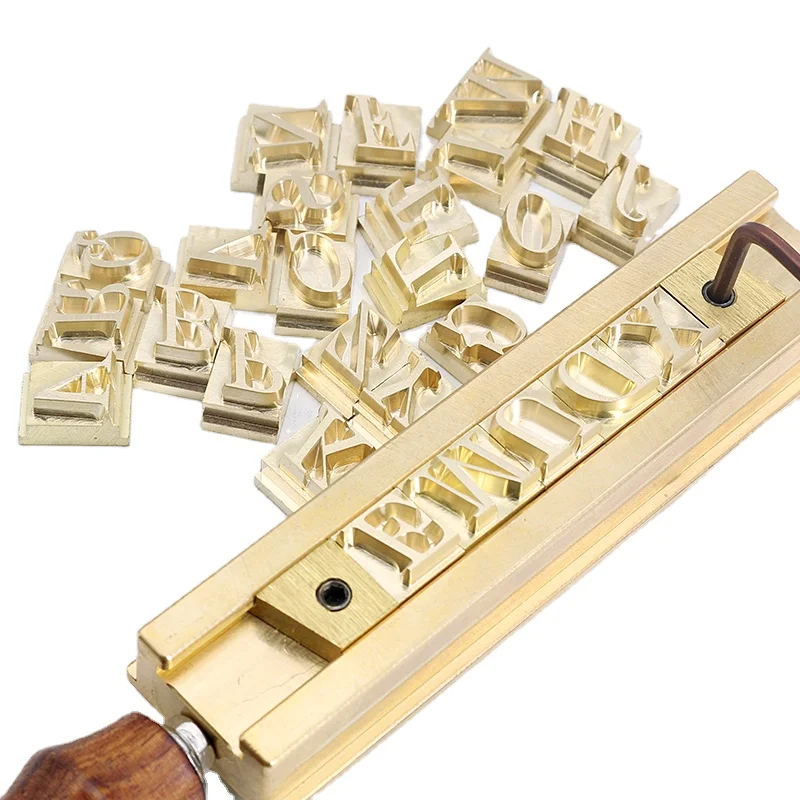 Custom Logo Name Letter Set With Number Symbols Brass Number and Letter Punch Set