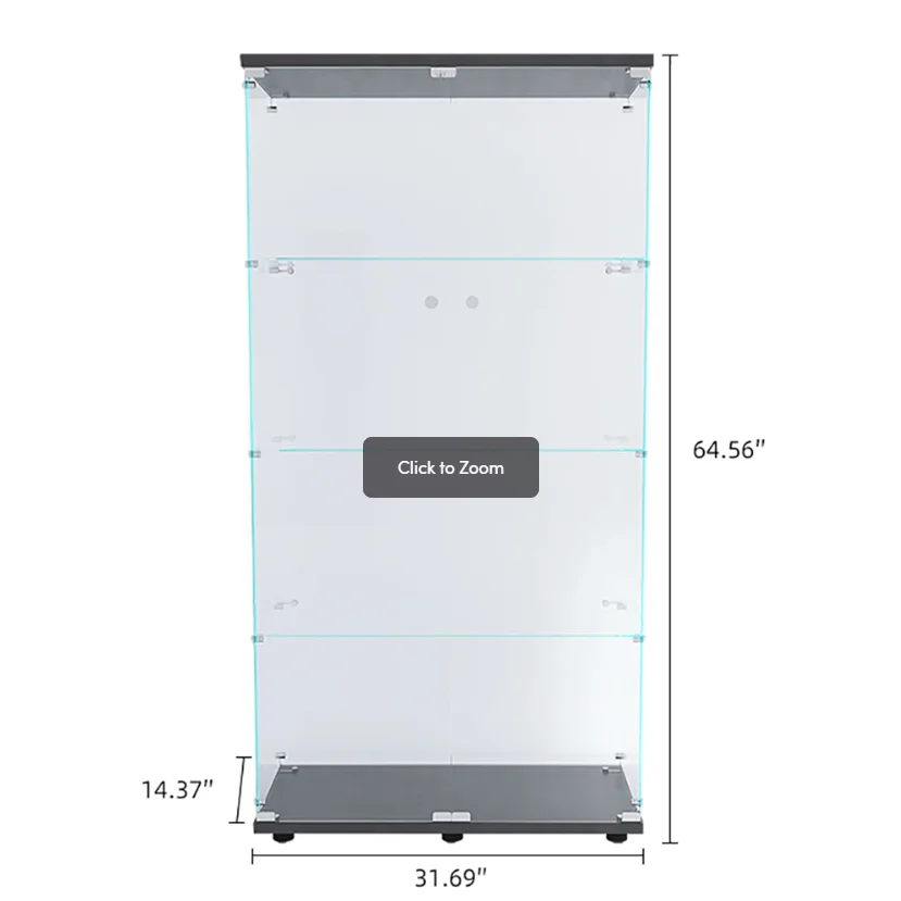 Factory Price Tempered Glass Display Showcase Glass Antique Cabinet Multi-Functional Shop Supermarket Full Vision Counter