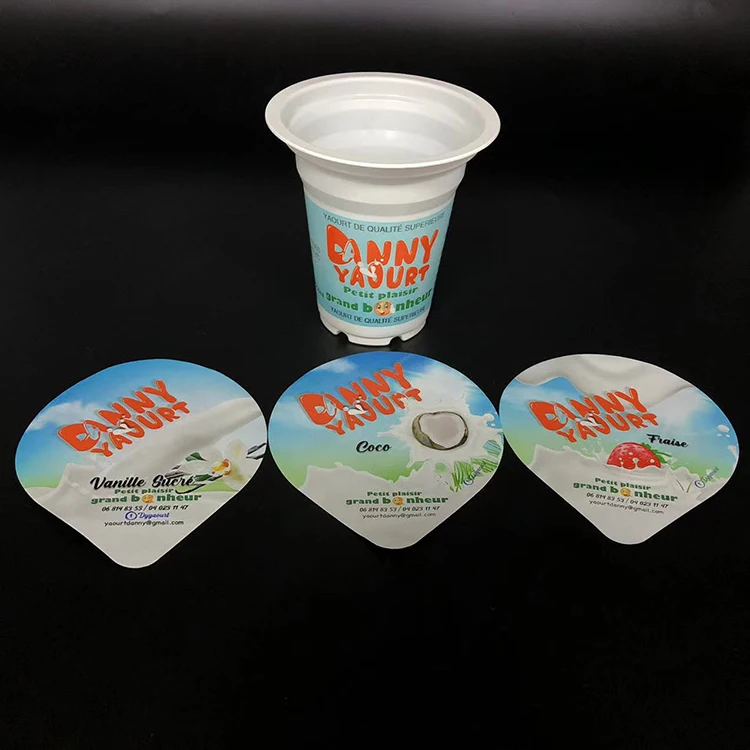 250ml Custom Printing Disposable Plastic Yogurt Cup With Aluminum Foil