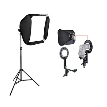 60x60cm Photo Portable Flash Softbox Photography Studio Portrait Soft Box with S Type Bracket detail image
