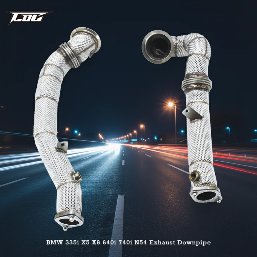 Straight Exhaust Downpipe For BMW 730 / 740 N54 3.0T 2011-2012 Stainless Steel Downpipes Car