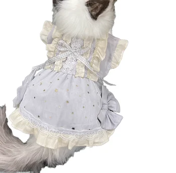 Wholesale Luxury Princess Dress for Dogs Spring Summer Pet Clothes with Elegant Skirt