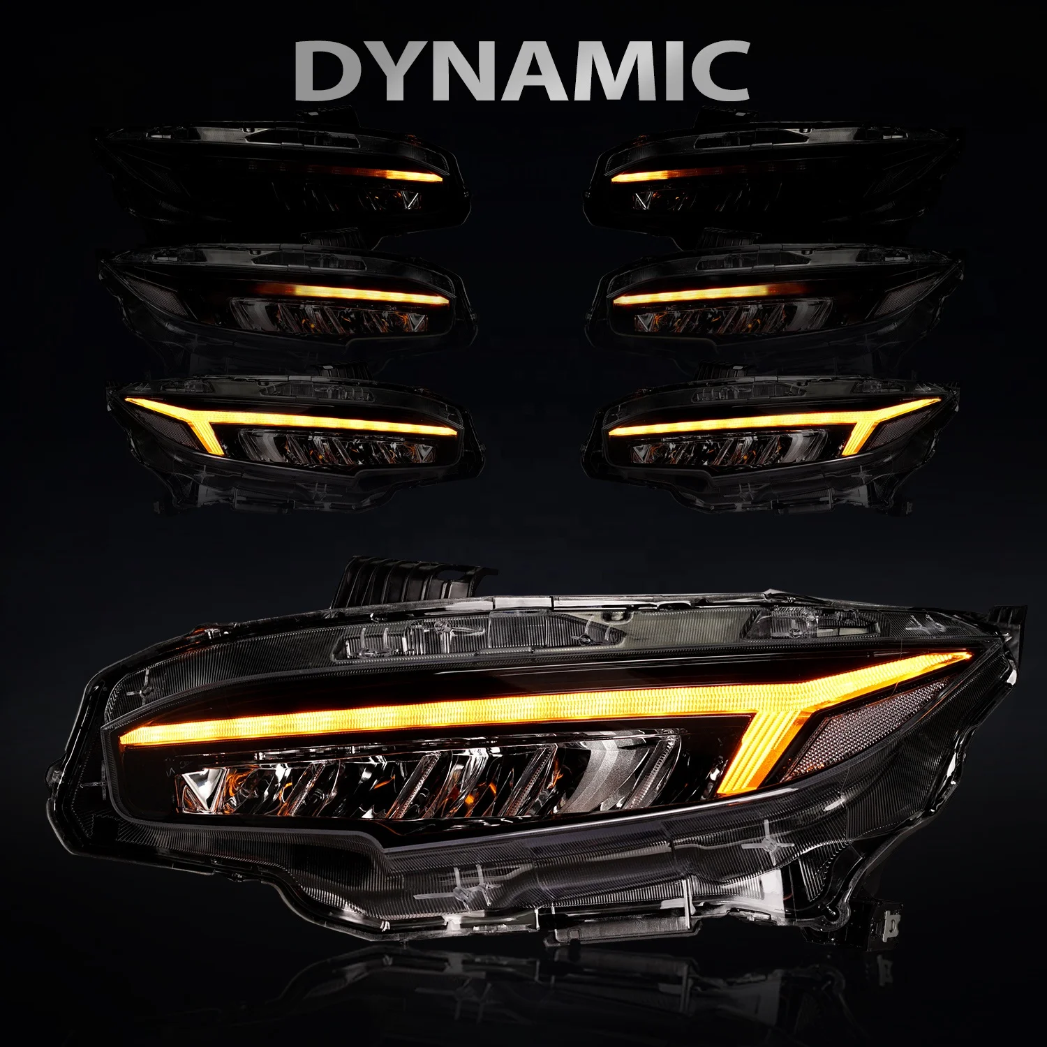 Source For honda civic headlights full LED projector headlamp