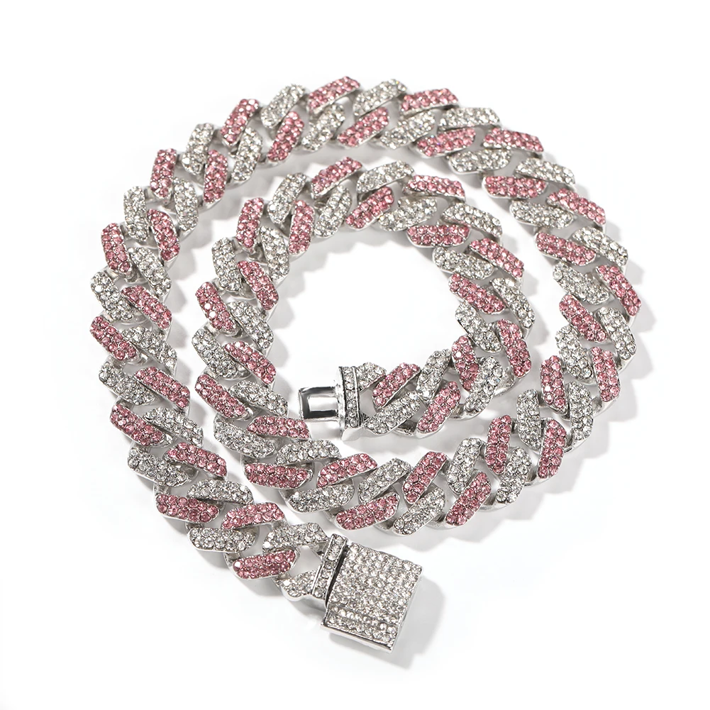 Collana E Bracciale Cubana Hip Hop - Acciaio Titanio Larghezza 9mm - Foto 2