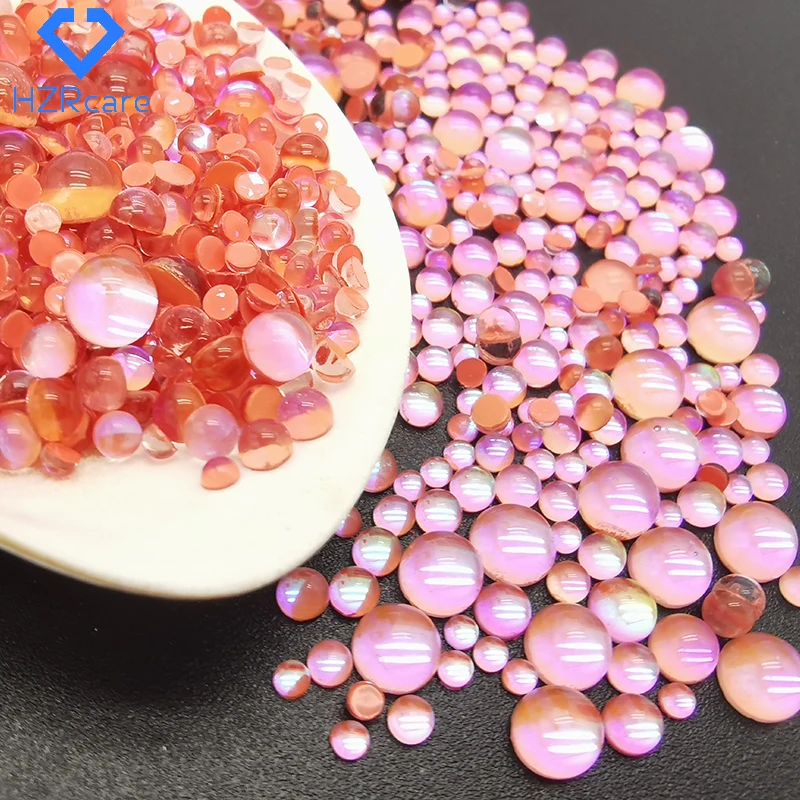 HZRcare Nail SS16 DIY Producto Set Mixed Pearl Pink Back Crystal Glass Beads Non Hotfix Rhinestone Bulk Wholesale.jpg