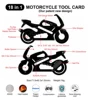 Outil de carte en forme de moto 18 en 1