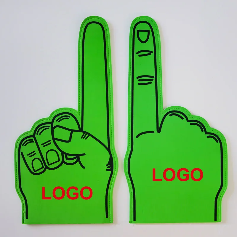 High Quality OEM Custom Logo Cheering Foam Fingers Professional Big EVA Sponge Foam Cheering Foam Hand Gloves