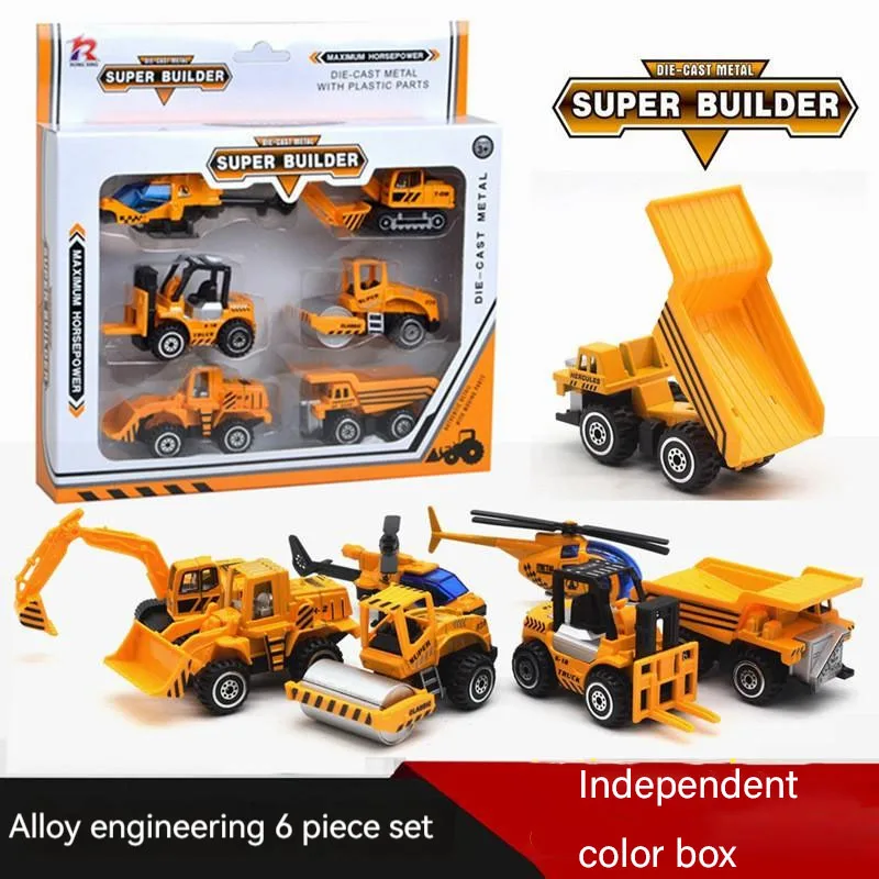 Cheap Diecast Car 1/64 Scale Construction Toys Vehicles Engineering Excavators Dozer Diecast Toy Dump Truck Toys