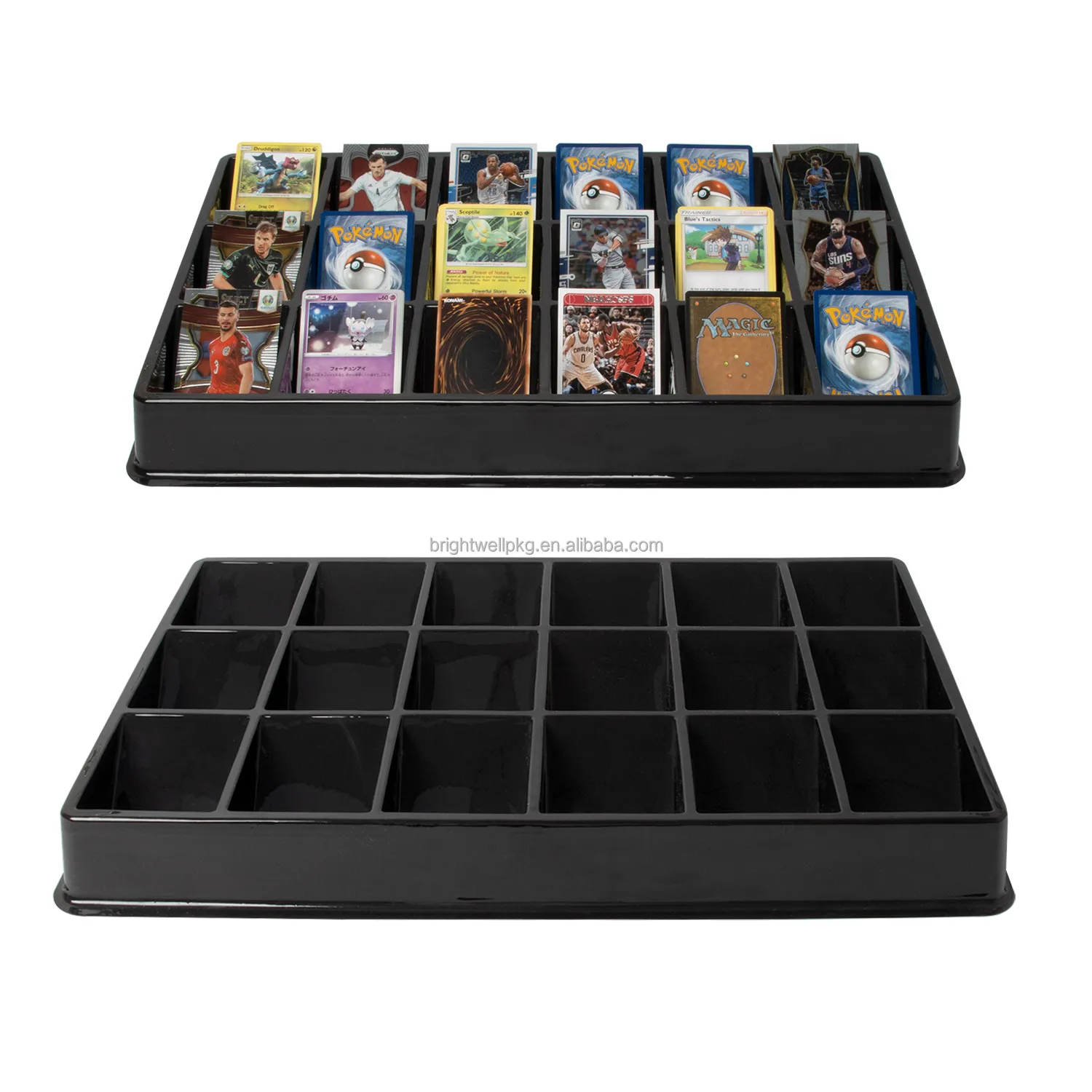 15 18 Slot Trading Card Sorting and Dealer Trays for MTG YUGION POKEMO Card