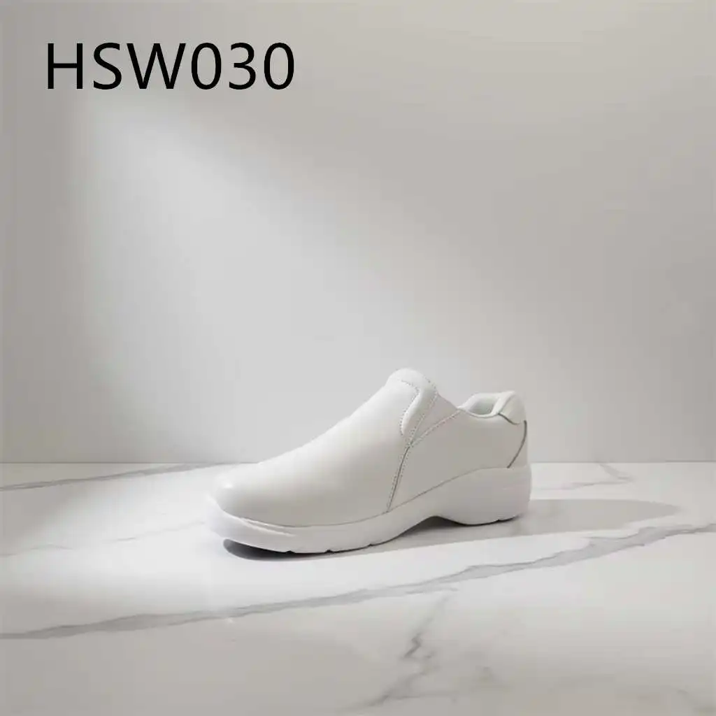 ZYF,Biochemical Zone High Level Full Grain Leather Safety Shoes Food Processing Anti-static White/black Restaurant Shoes HSW030