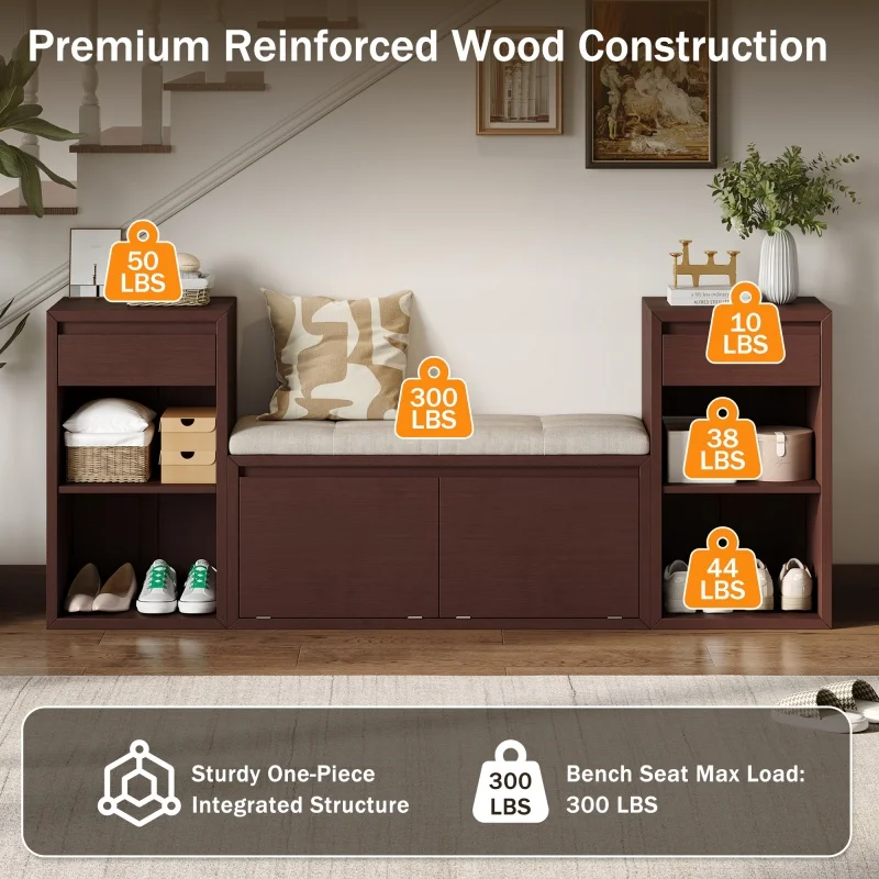 Elvarenae Brielle Shoe Storage Bench — product detail