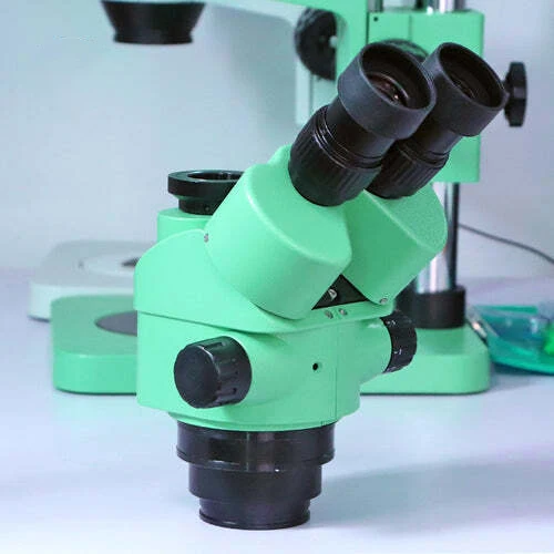 3.5X-180X Simul-focal Green Trinocular Zoom Stereo Microscope Head