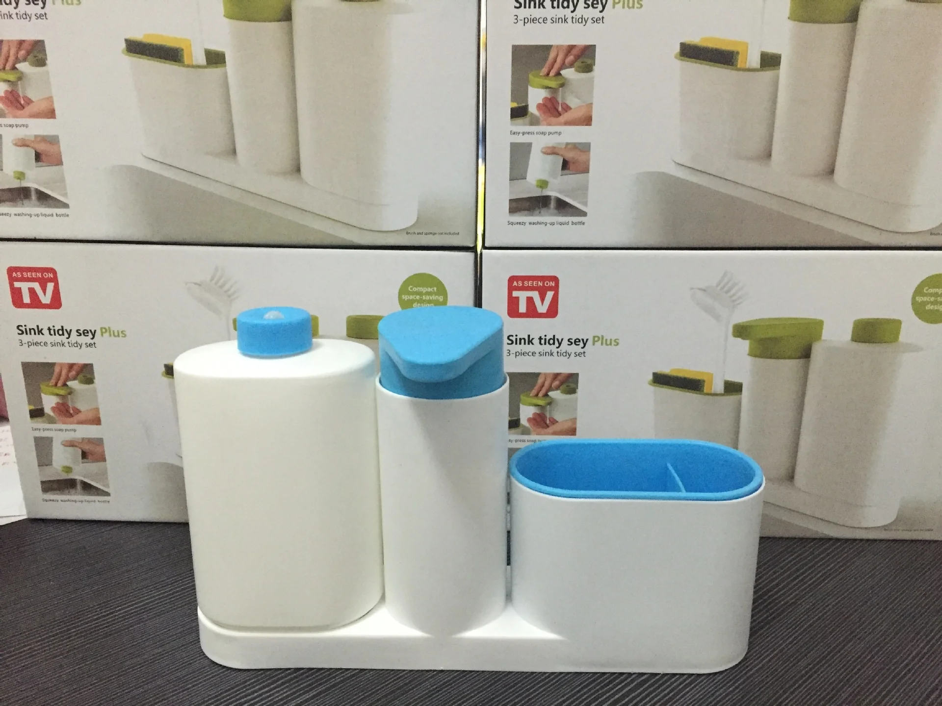 Washing Sponge Brush Storage Shelf Soap Dispenser Bottle Storage