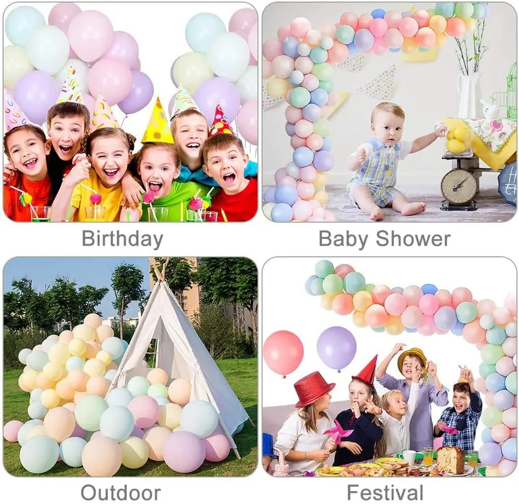 123pcs Rainbow Balloon Garland Arch Kit for Birthday Balloon