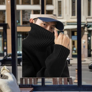 OEM & ODM New Autumn Winter Men's Turtleneck Sweater Korean Road Japanese Style Loose CUSTOMIZED R&D Wholesale Sample