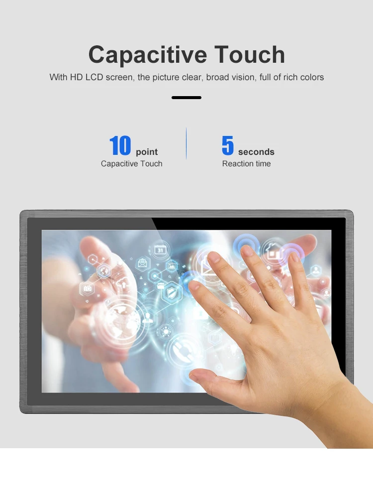 7 Inch CNC Android PC Touch Screen TFT Monitor RK3566