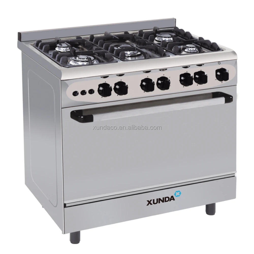 Xunda Cooking Range 5 Burner Multifunction Oven Gas Stove 5 Burners