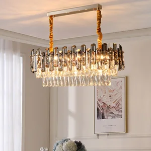 Modern Hotel Decorative Pendant Lights Living Room Villa European Style Gold Crystal Chandelier Lighting