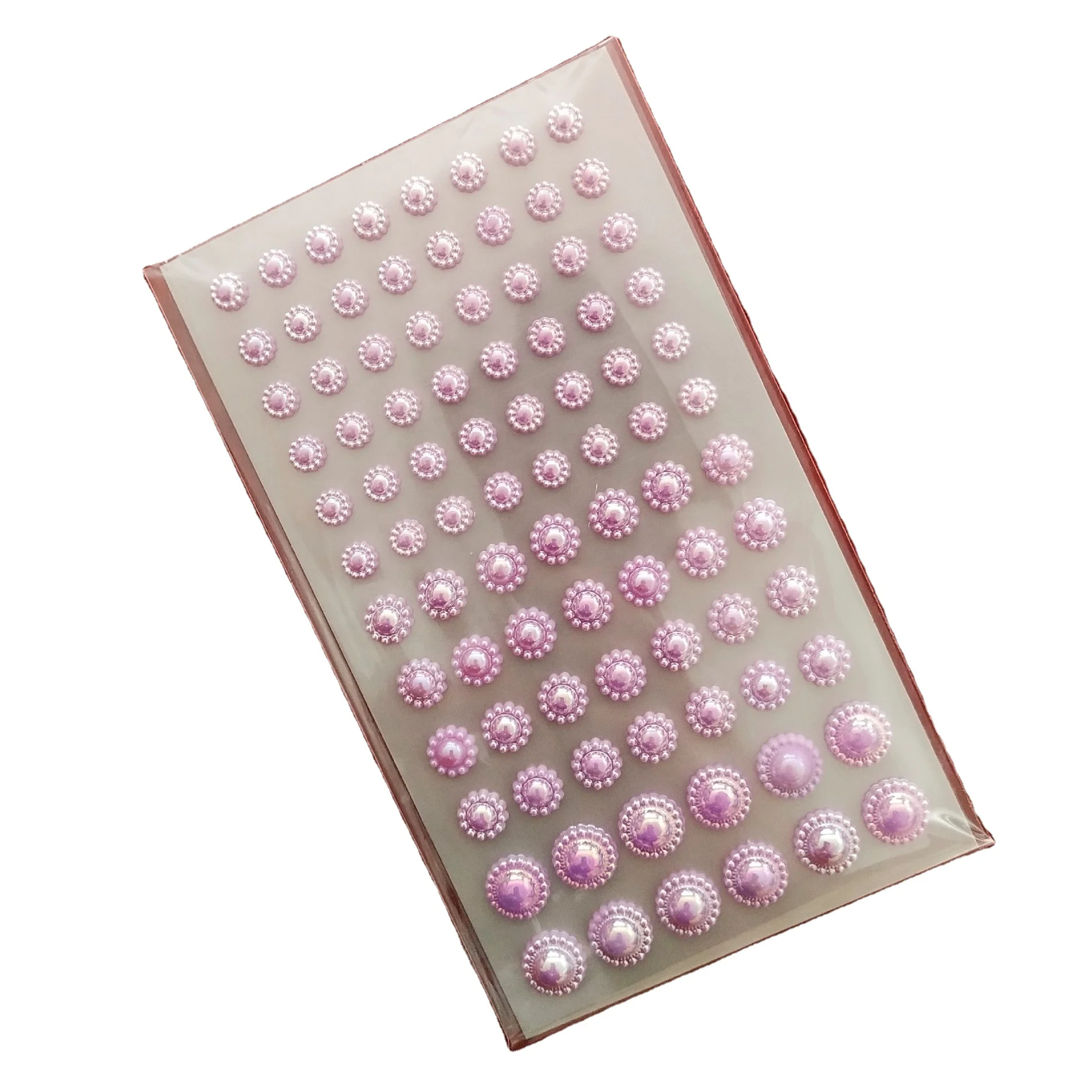 5pcs Face Pearl Stickers Adhesive Pearl Stickers Flat Back Pearls Stickers  