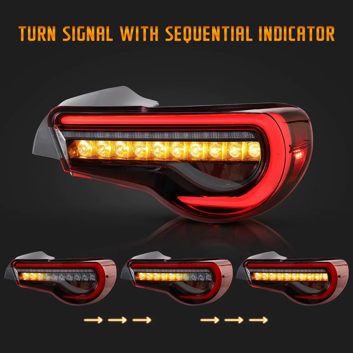 Vland Full LED Tail Lights for Toyota 86, Subaru BRZ & Scion FR-S