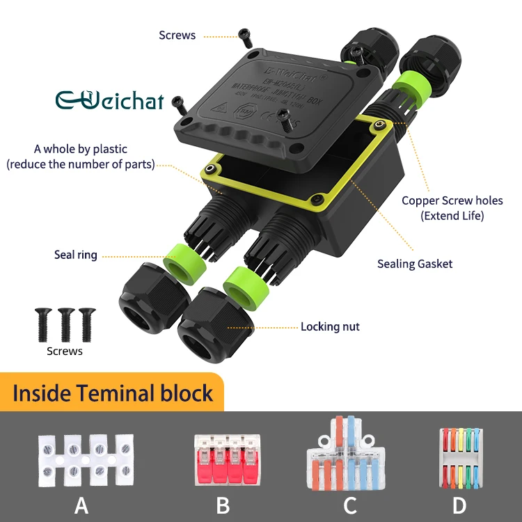 Ip67 Junction Box 4way Small Ip65 Ip68 Plastic Waterproof Electrical