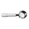 DeLonghi three-ear stainless steel white glue handle