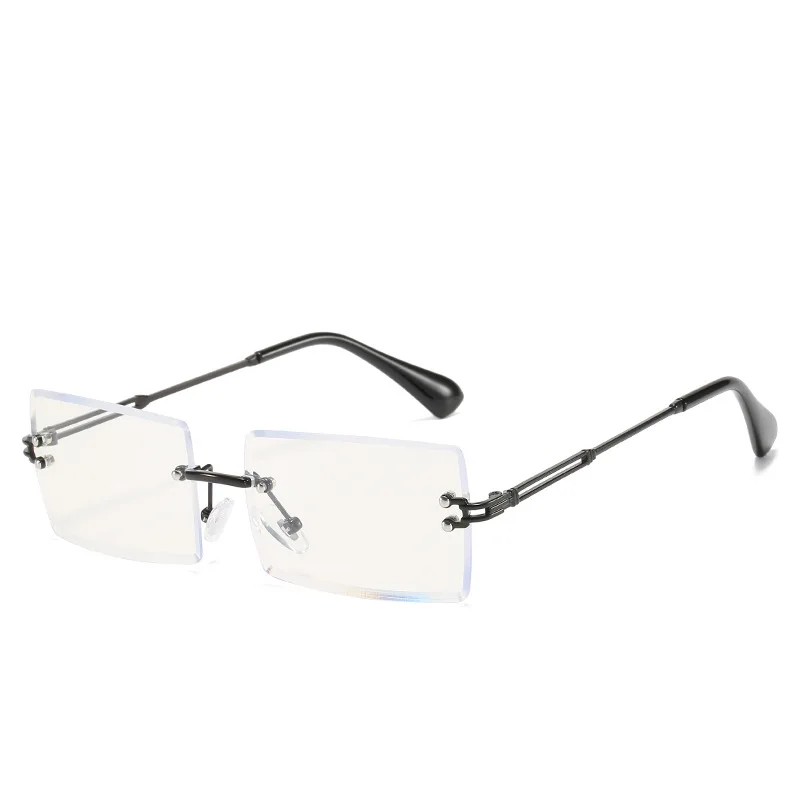 blue light rimless glasses