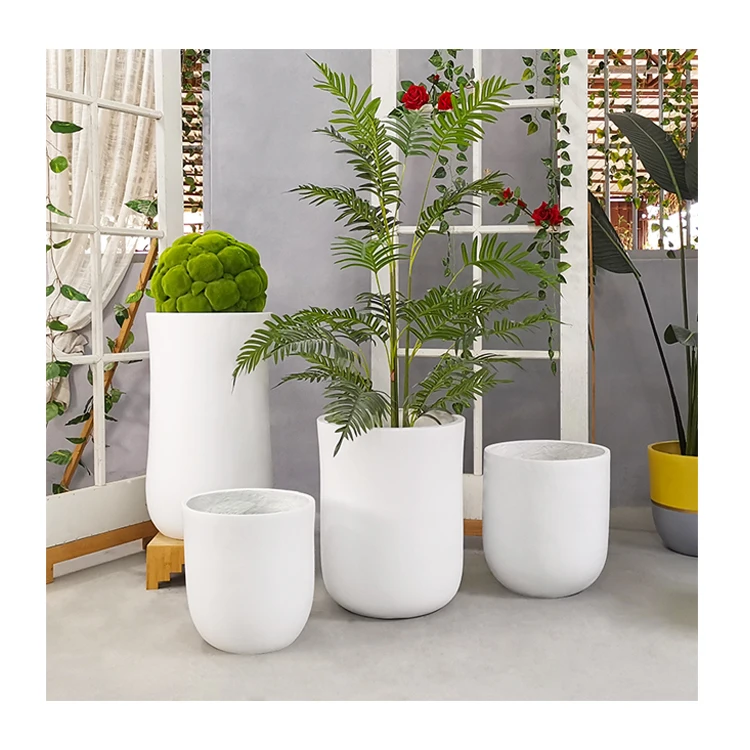 Best Selling Wholesale Vertical Planter Fiber Clay Pot Garden 