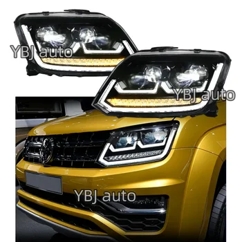 YBJ car accessories For VW Volkswagen Amarok Front Headlamp Projector Len 2008-2020 Upgrade high end DRL LED headlight Assembly