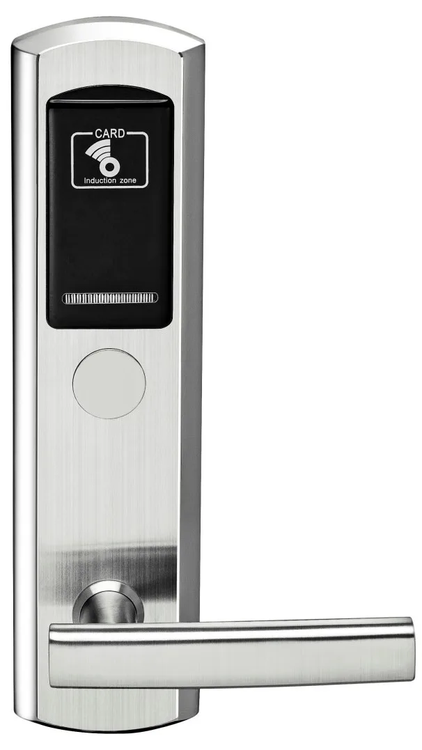 304 Stainless Steel Proximity Card Door Lock For Hotels Rfid Keyless