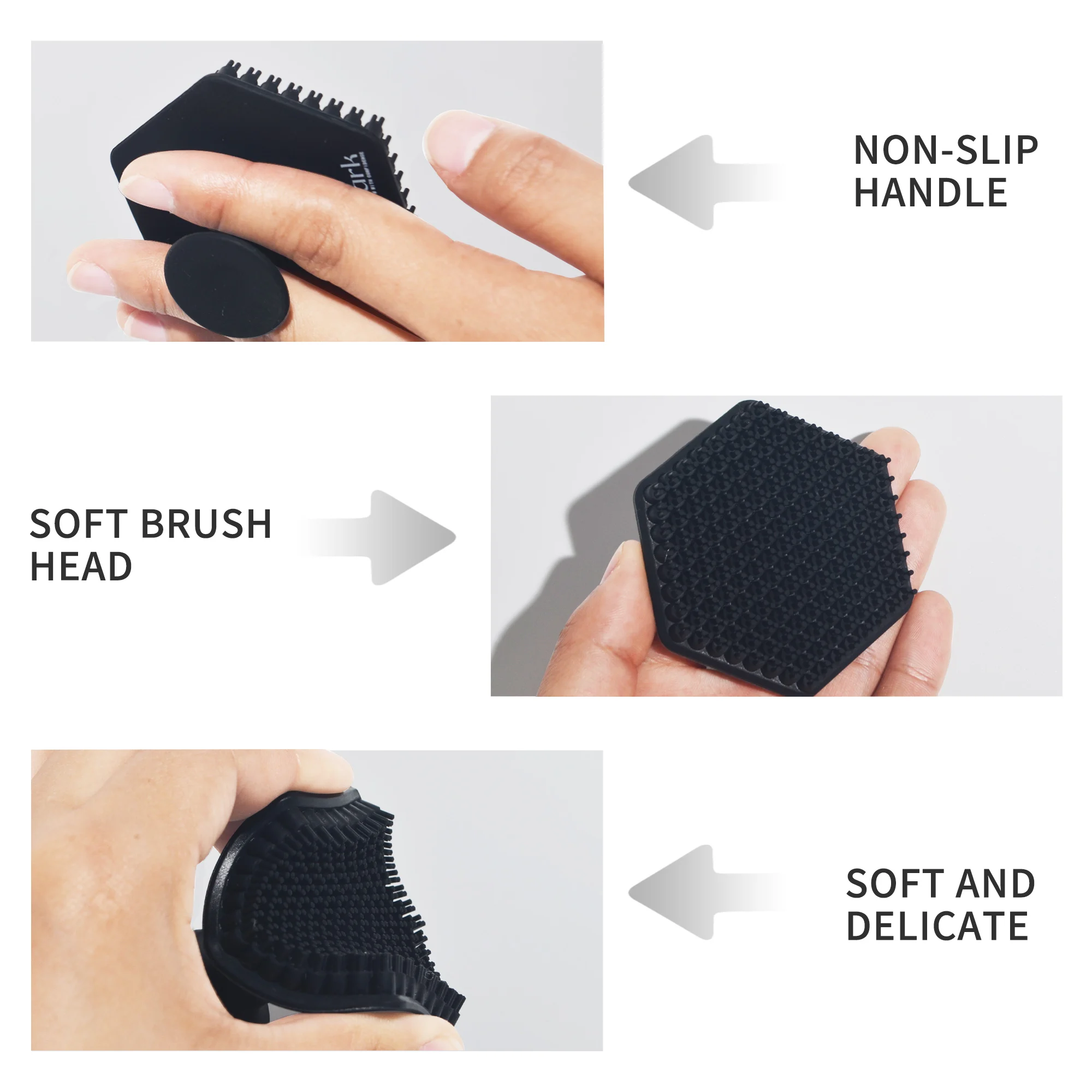 Exfoliator Soft Silicone Face Beard Brush Scrubber Exfoliating Face Silicone Scrubber Brush Facial Clean Brush supplier