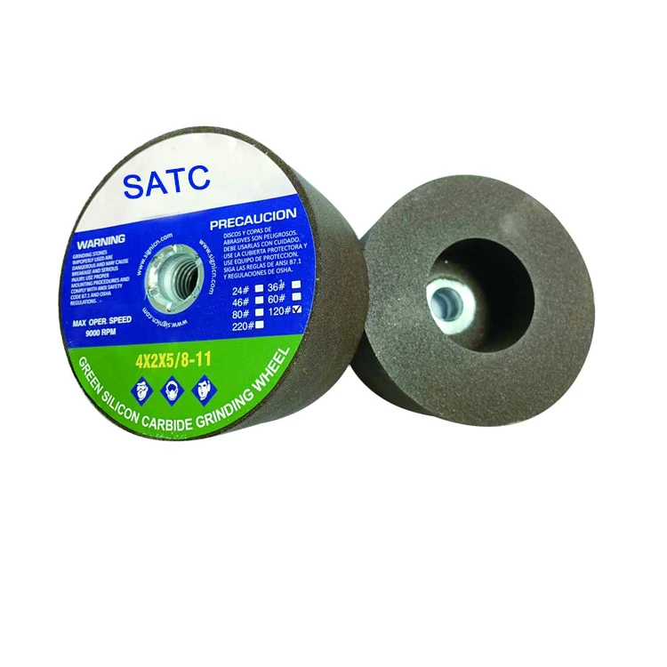 24 Grit SIGNI 4-Inch Green Grinding Stone with 5/8-11 Thread 