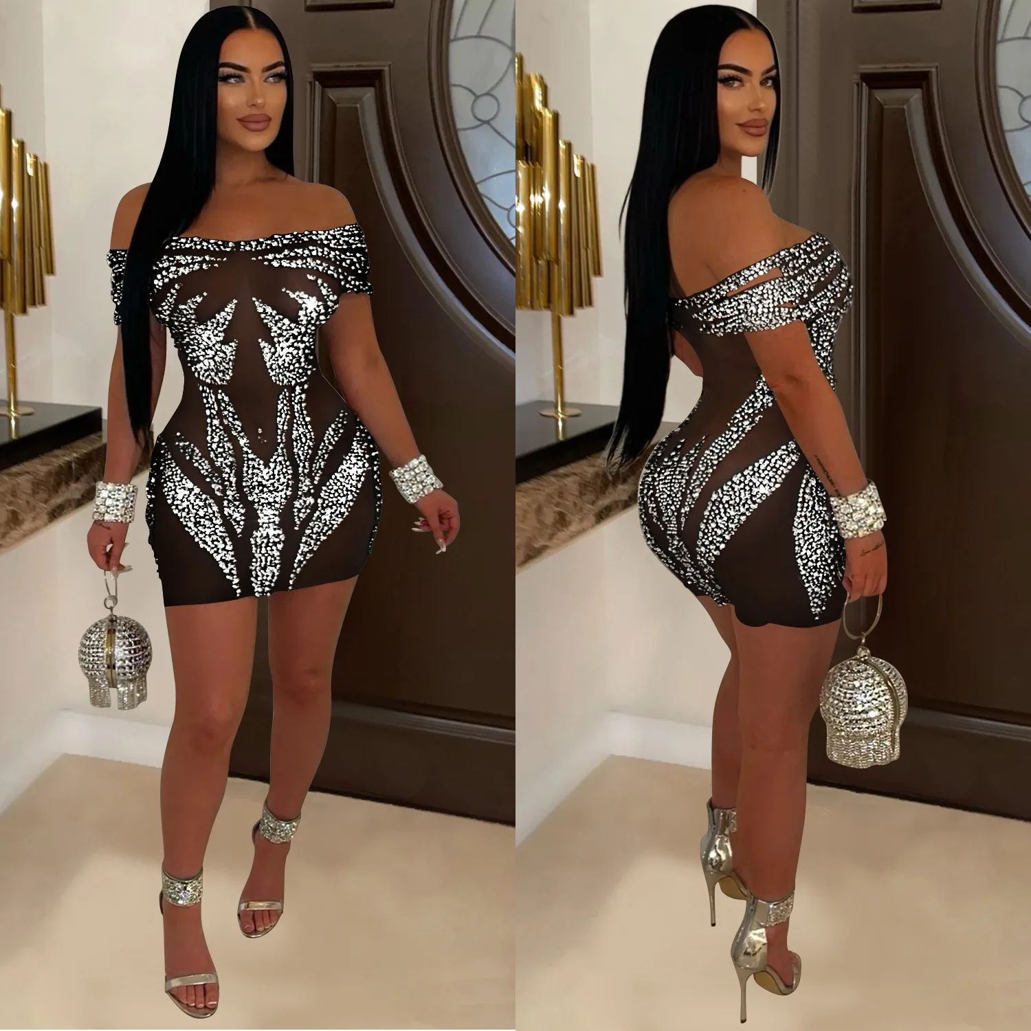 C6926 Women's Sexy Hot Diamond Perspective European American