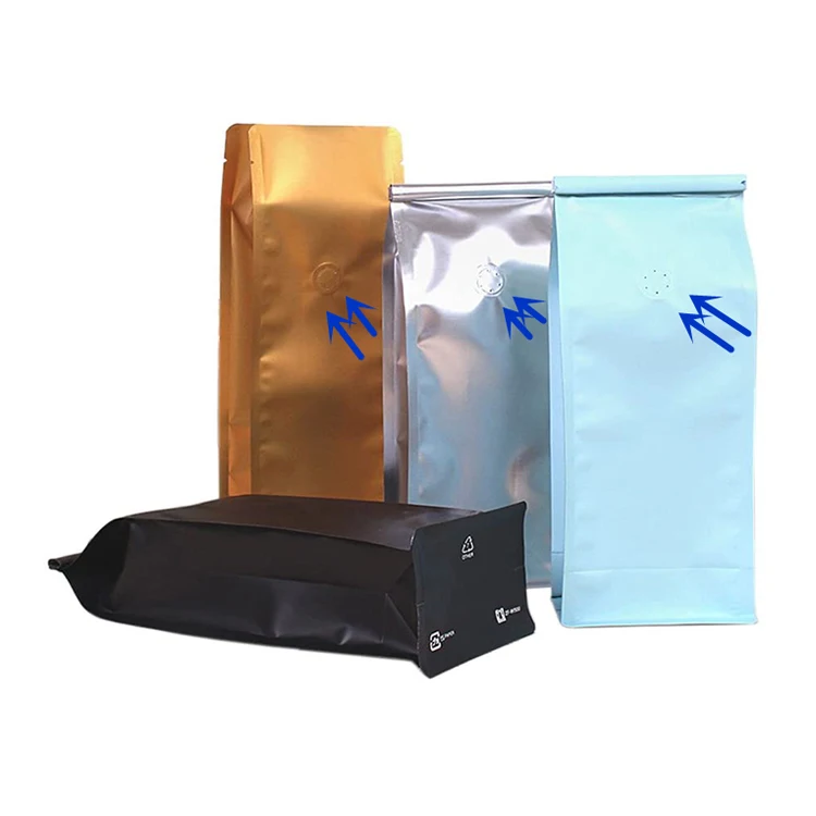 Custom logo Printed Side Gusset Espresso Ground Drip Coffee Packaging Bags For Ground Coffee With Valve