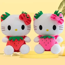 Strawberry Kitty Stuffed Animals Claw Machine Doll Children Gifts Famous Anime Cartoon Character Plush Toys for Kids Girls