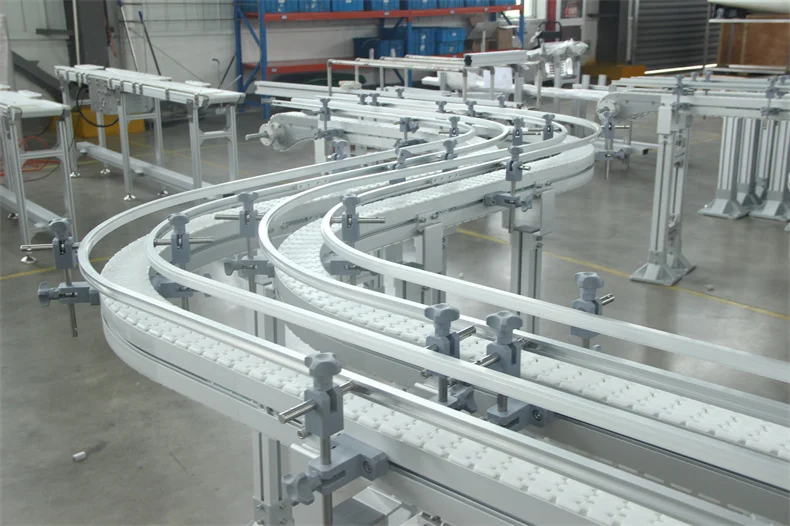 Factory Customized Aluminum Structure Flexible Chain Conveyor