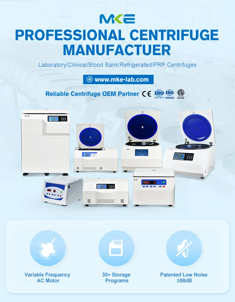 Laboratory Centrifuge with 3354xg Max RCF 6 x 50 ml Swing Out Rotor and 10 Speed Curves for Precise Blood Separation
