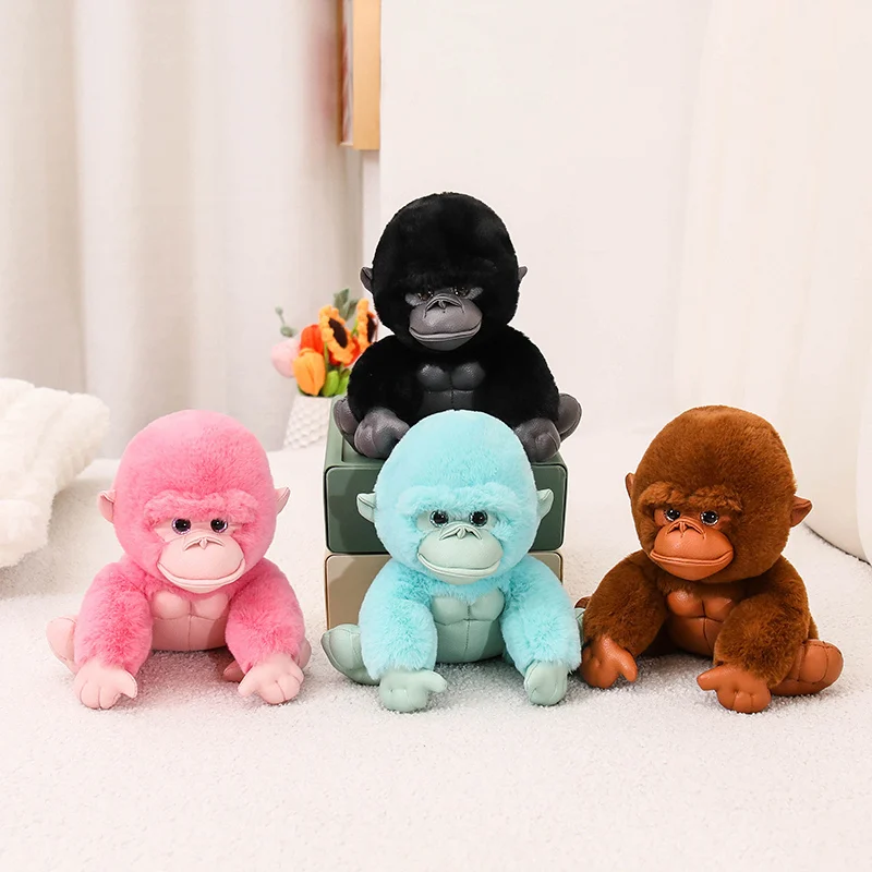 Plush Gorilla Gibbon Doll Toys Stuffed Vivid Facial Features and