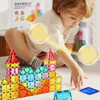 High quality magnetic building blocks educational toys magnetic tile blocks for sale