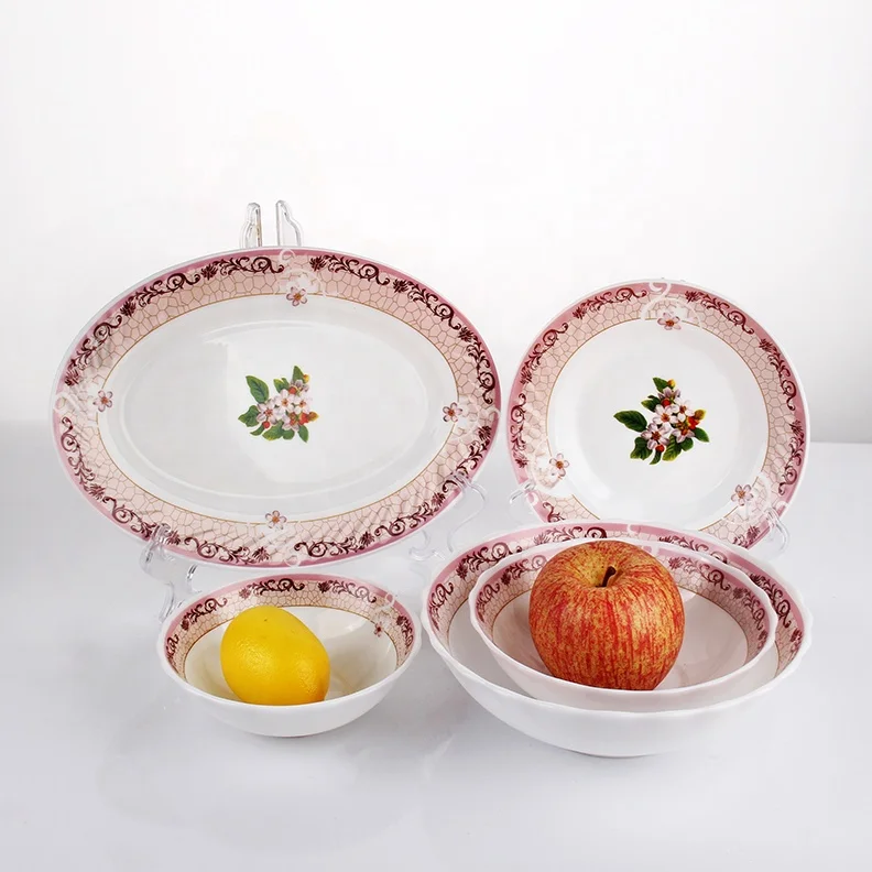 Cheap 19pcs OEM Custom Decor Opal glassware Tableware Tempered