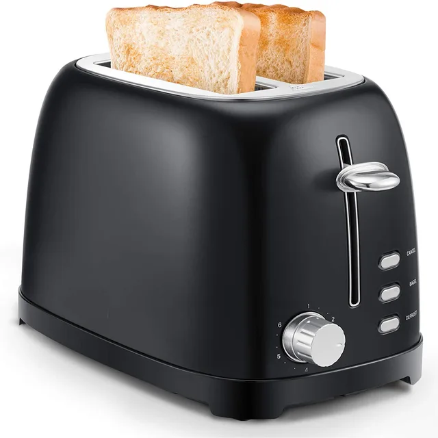 Custom Logo 2 Slice Automatic Pop Stainless Steel Electric Toaster Digital Timer Energy Efficient Class Sandwich Breakfast Ready