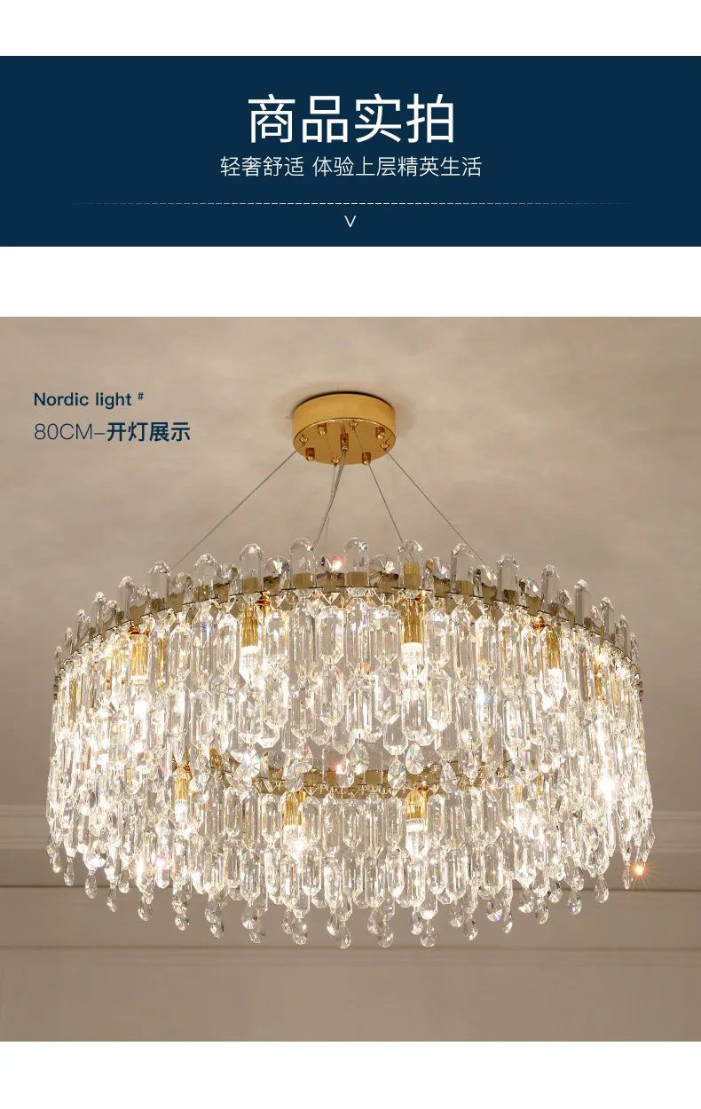 Meerosee New Chandelier Pendant Crystal Lighting Fixtures Modern Chandelier Crystal Dinning MD87127