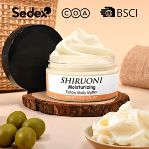 Private Label Natural Organic Beef Tallow Body Butter Cream Whitening Brightening Vitamins Body Lotion
