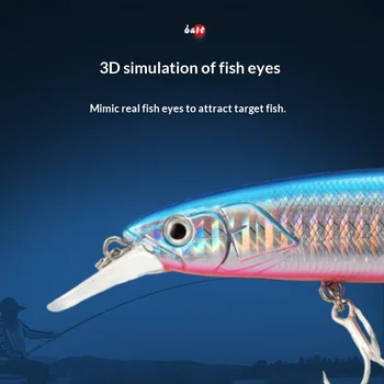 ABS Saltwater Fish Sea Fishing Floating Minnow Lure Long-Cast Suspended Slow-Sinking 34g No Hooks Fishing Tackle – Minnow – view 5